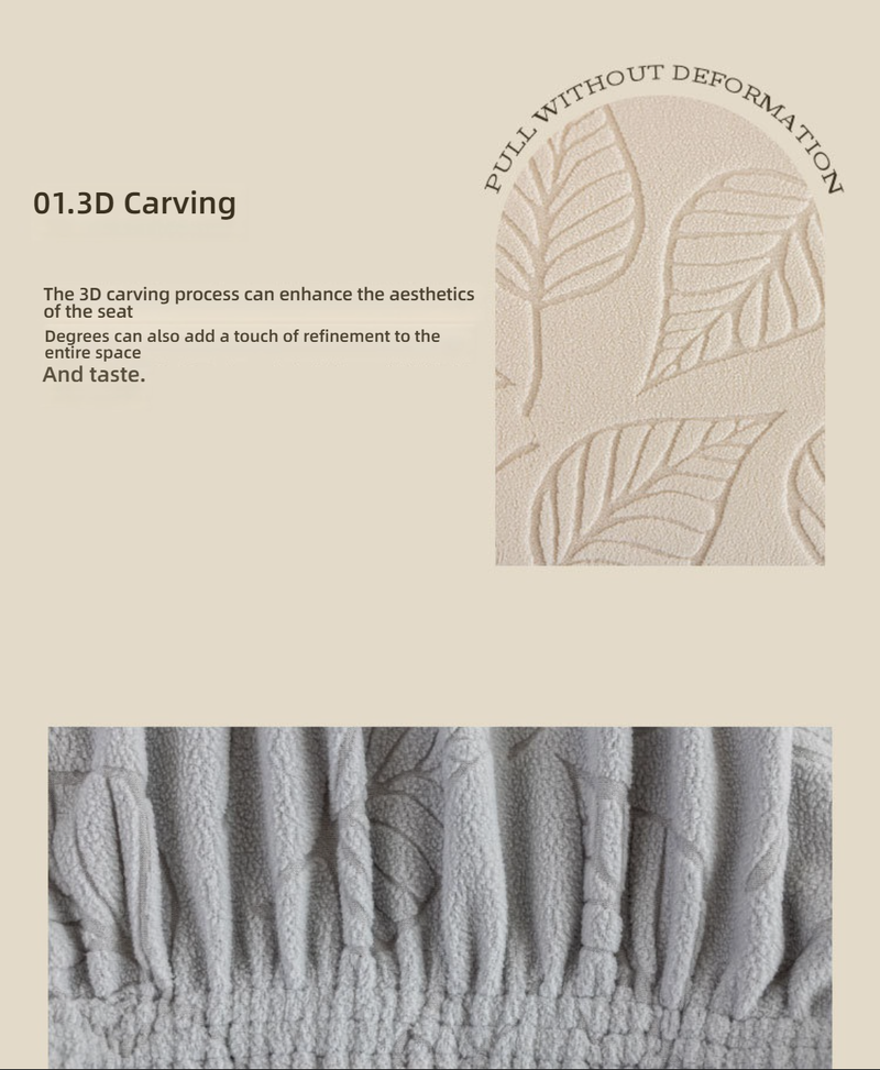 Coprisedie elastiche per sedie da pranzo – Coprisedie elasticizzate moderne (antiscivolo, resistenti, antipolvere, con motivo a foglie, diverse opzioni di colore)_voghion.com