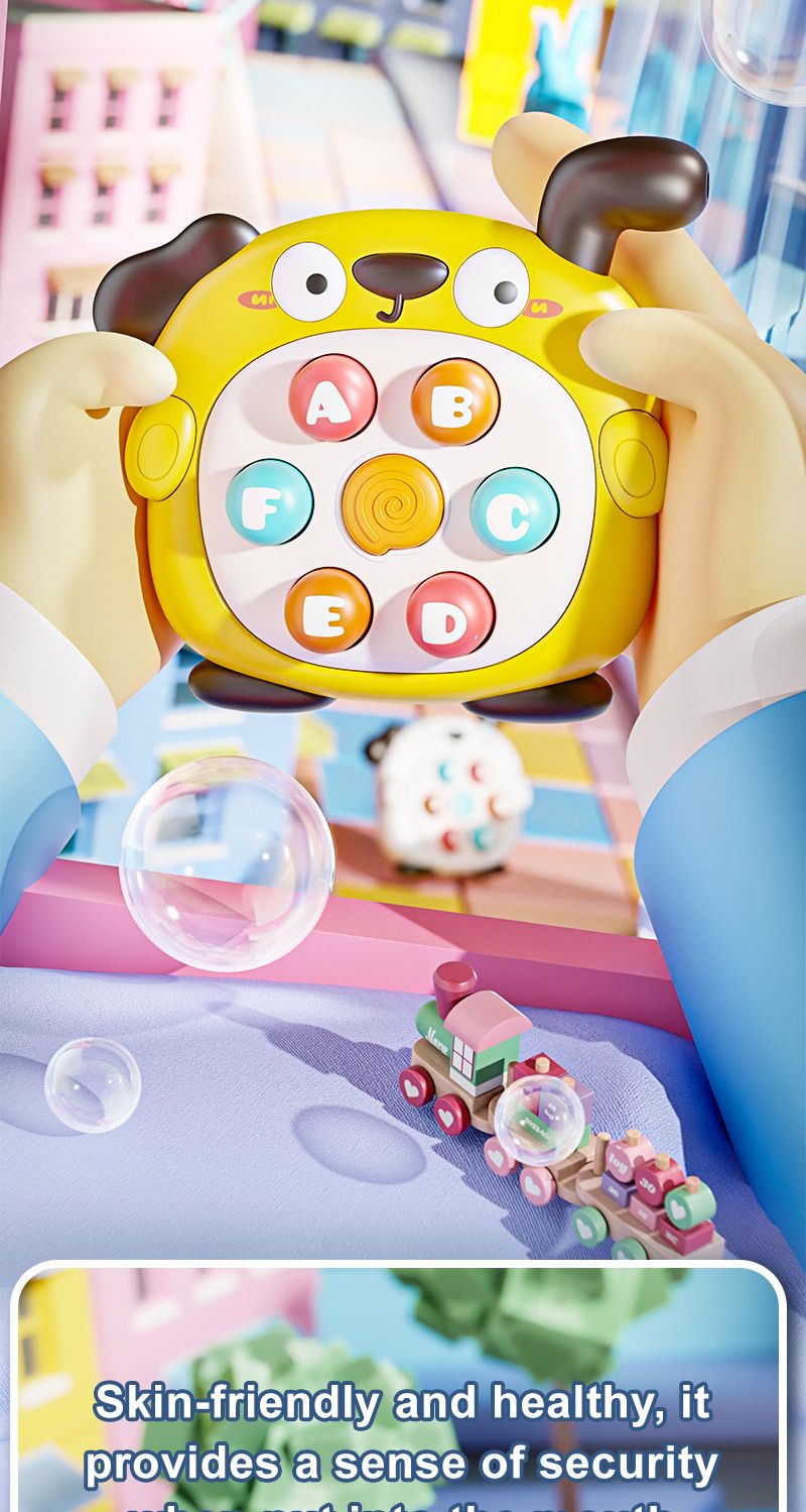 Interactive Handheld Plastic Whack A Mole Game Educational Toy For 3 To 4 Years Old Enhances Hand Eye Coordination For Babies_voghion.com