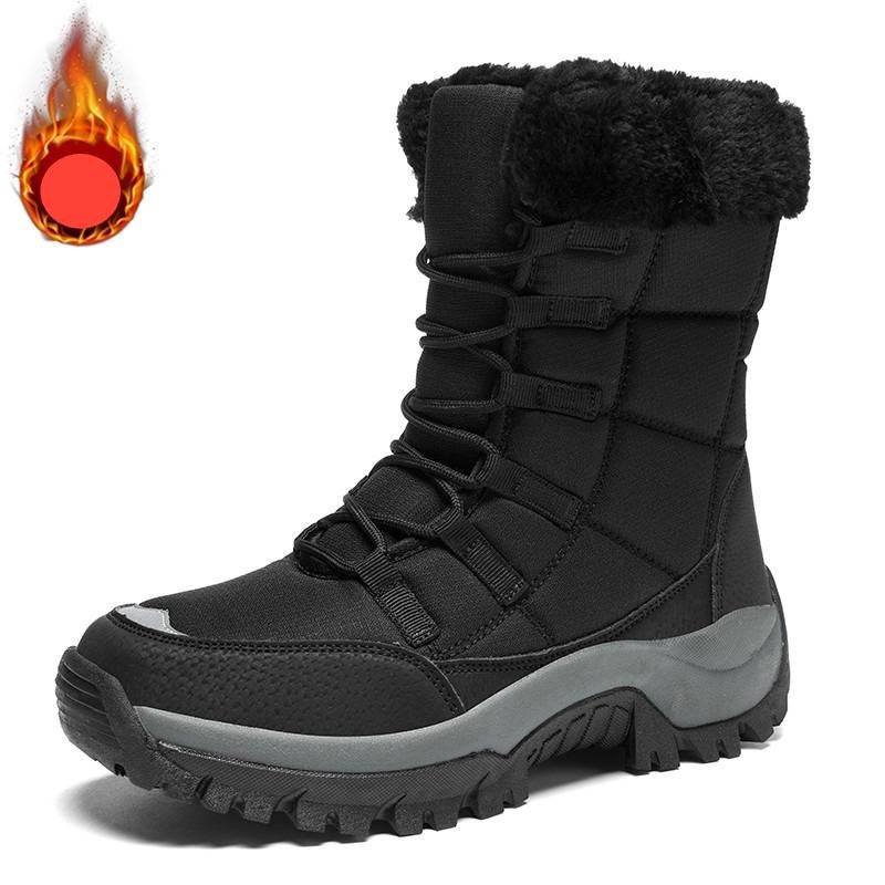 Neue Damen-Schneestiefel 2022, warme Winterstiefel mit Samtpolsterung, Baumwollschuhe aus dem Nordosten, grenzüberschreitende Damenschuhe in großen Größen_voghion.com