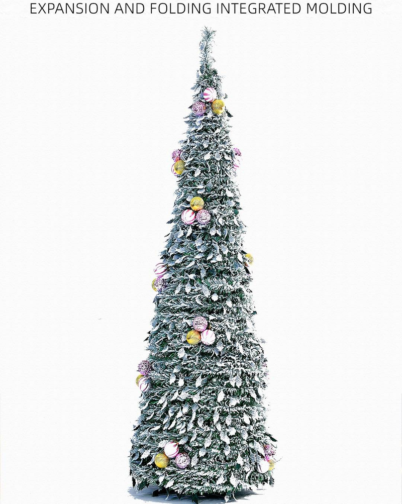 Premium Foldable Spiral Christmas Tree With Lights – 180cm Tall Holiday Decoration For Home, Office & Party_voghion.com