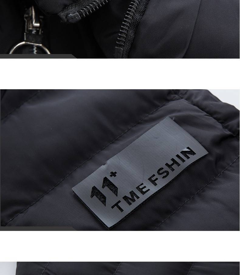 Veste sans manches matelassée d'hiver pour homme, à capuche amovible, fermeture éclair et col montant (noir, marine, olive, kaki, bordeaux)_voghion.com