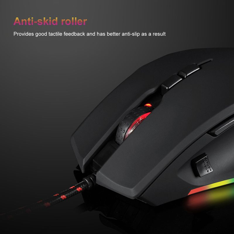 Farfi Motospeed V80 filaire rétro-éclairage rvb ergonomique USB 5000 DPI ordinateur Gamer souris pour ordinateur portable_voghion.com