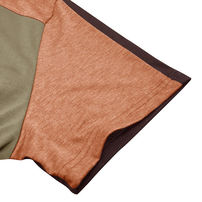 T-shirt à manches courtes et col montant pour homme, chemise Henley de sport de plein air pour homme, haut de fitness, t-shirt_voghion.com