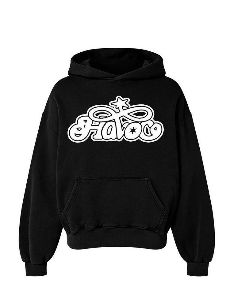 Men's Streetwear Hoodie & Jogger Set - Oversized Pullover With Print, Casual Loungewear (Gray/Red/Black, S-XL)_voghion.com