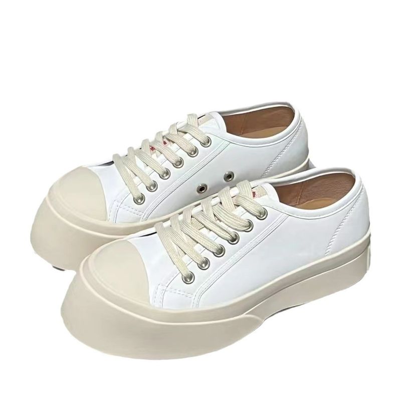 High Version 2025 Zhao Lusi Same Style Mary Jane Thick Soled French Leather Lace Up Big Toe Doll Shoes Single Shoe For_voghion.com