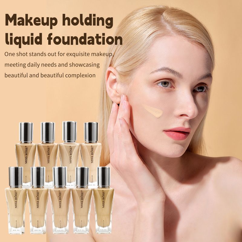 Gesichtsgrundierung Concealer Feuchtigkeitsspendende Flüssiggrundierung 30 ml Langanhaltende aufhellende leichte Grundierungscreme Kleine Taille_voghion.com