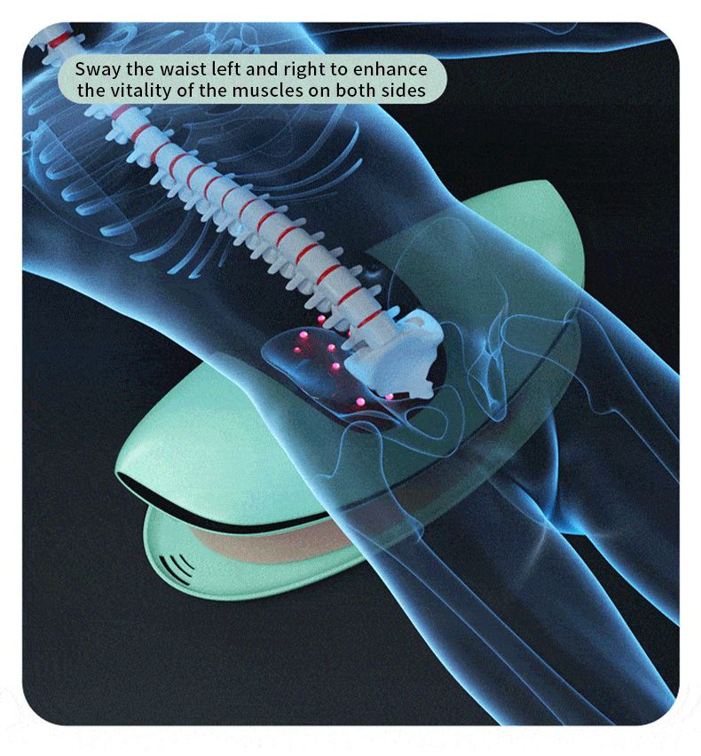 Electric Lumbar Traction Massager with Dynamic Airbag Swing Stretch Vibration Waist Massage Spine Support for Home_voghion.com