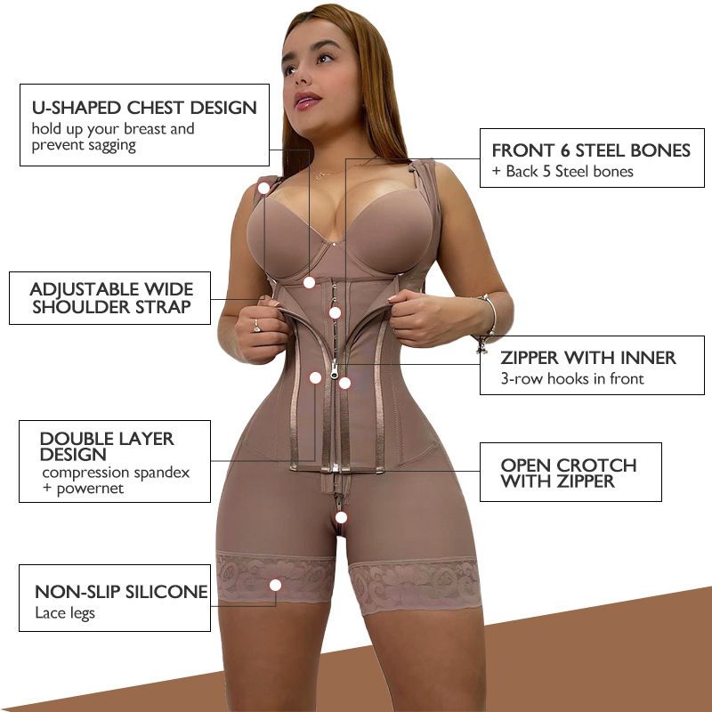 Underwear & Sleepwears Plus Size High Waist Tummy Control Shapewear With Wide Straps - Seamless Butt Lifting Body Shaper For Hourglass Figure_voghion.com