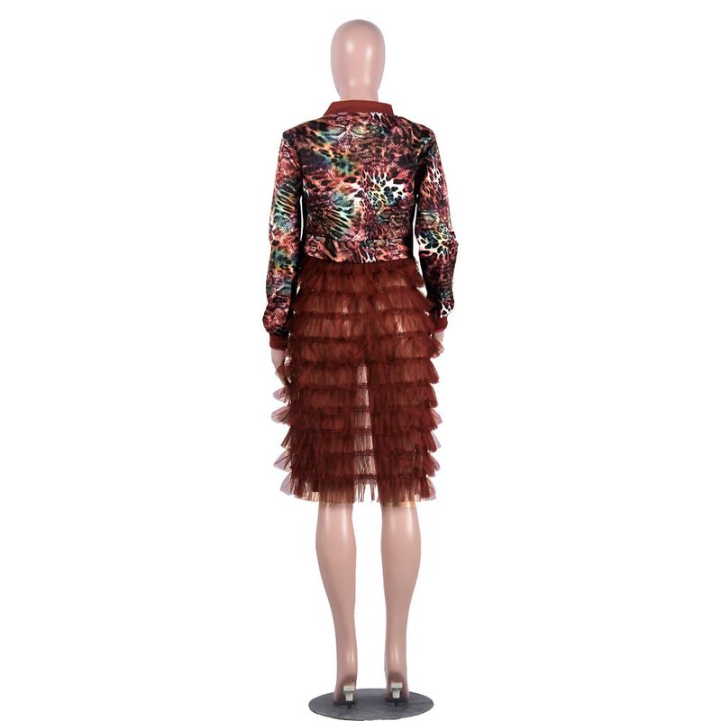 Women's Clothing Camouflage Print Zipper Mesh Splicing Jacket_voghion.com