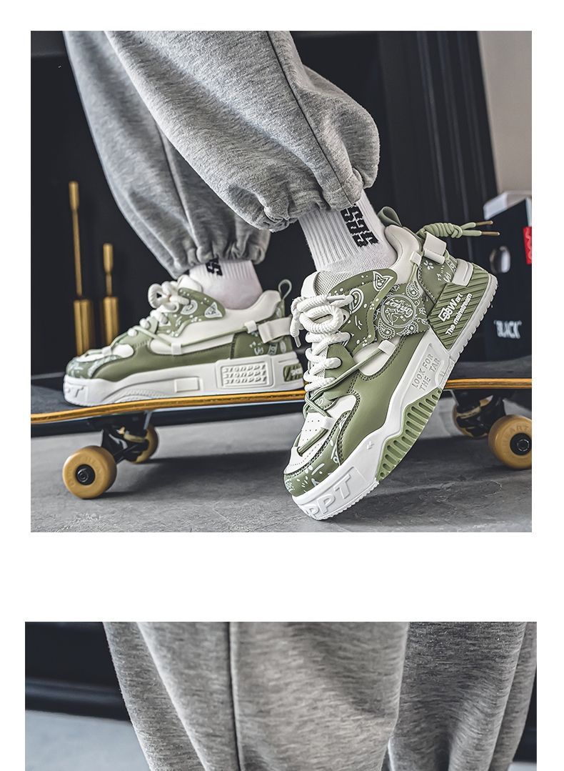 Lässige Herren-Sneaker mit dicker Sohle für den Sommer – leichte, atmungsaktive Slip-On-Schuhe, modisches Design mit runder Zehenpartie, bequem für den täglichen Gebrauch_voghion.com