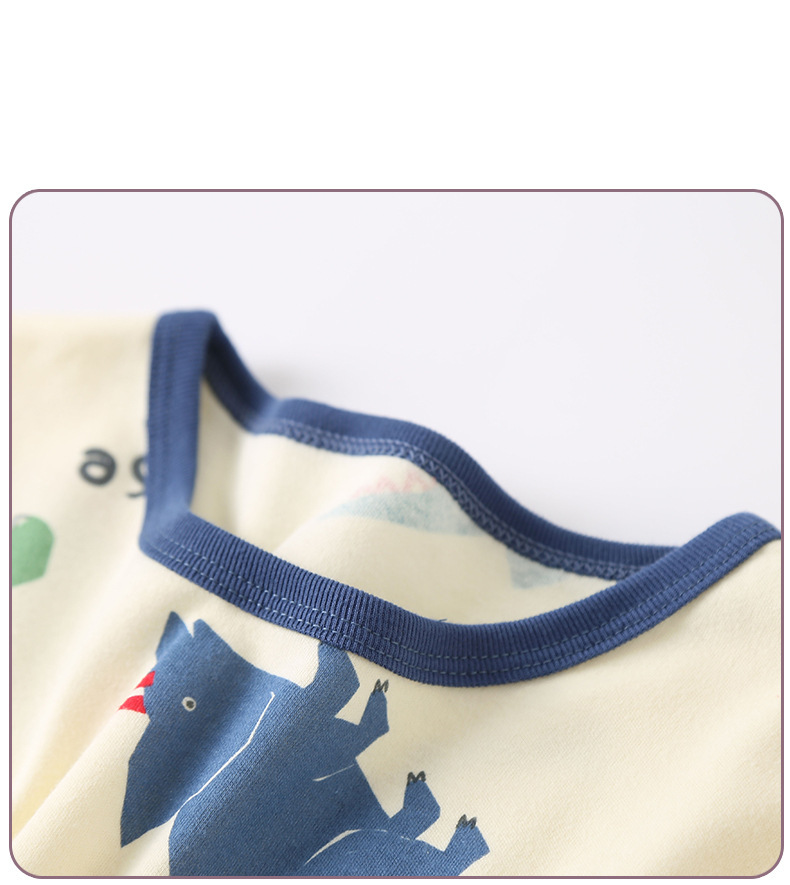 Conjunto de ropa interior para niños Conjunto de calzoncillos largos sin fluorescentes de clase A de algodón para niños_voghion.com