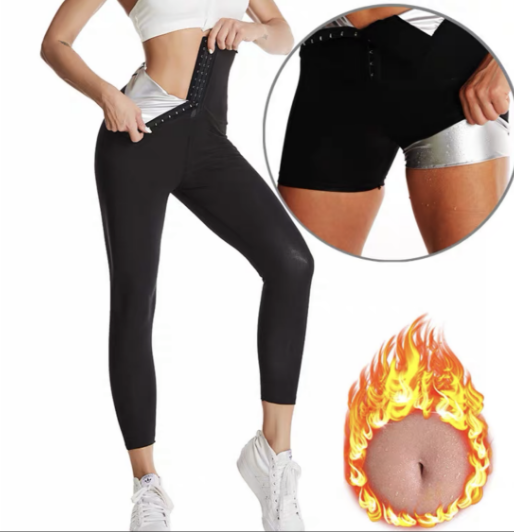 Sweatpants Yoga corset with hip lift and belly pull-in fully coated breasted shapewear_voghion.com