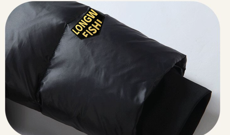 Abbigliamento maschile 2024 nuovo piumino nero e oro per uomo e donna, stesso stile, superficie lucida, giacca invernale calda e spessa, versione alta_voghion.com