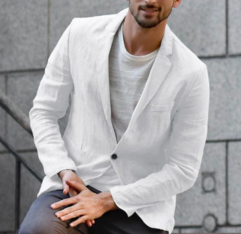 Abbigliamento maschile, giacca casual da uomo europea e americana, primavera e autunno, in cotone e lino, ampia, con maniche lunghe_voghion.com