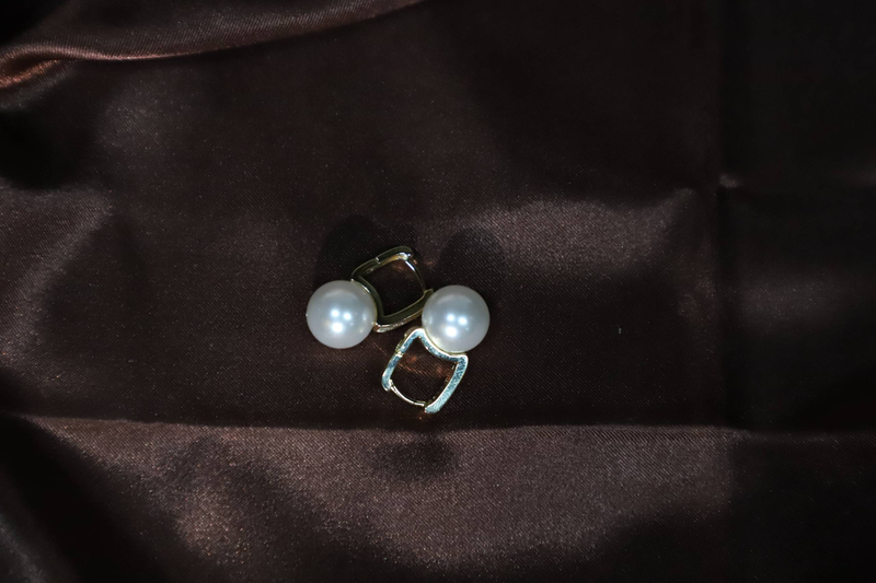 Niche Design Vintage Perla Zircone Superficie Liscia Orecchini a Cerchio per Donne alla Moda Gioielli Pregiati Accessori Minimalisti per Regalo Festa di Nozze_voghion.com
