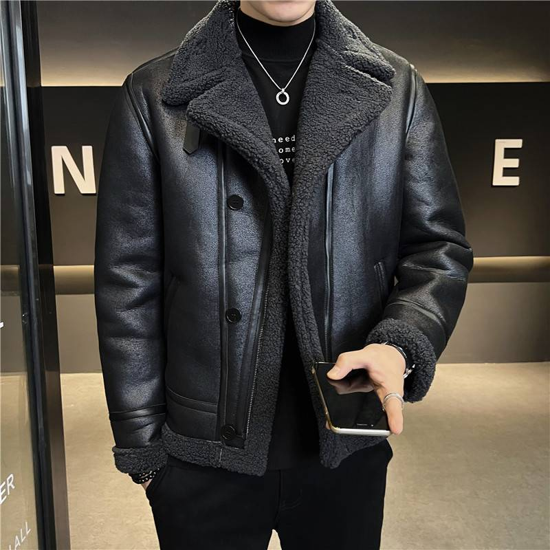 Men's Clothing Autumn and Winter Men's Fur Jacket Men's Coat Thickened Tops_voghion.com