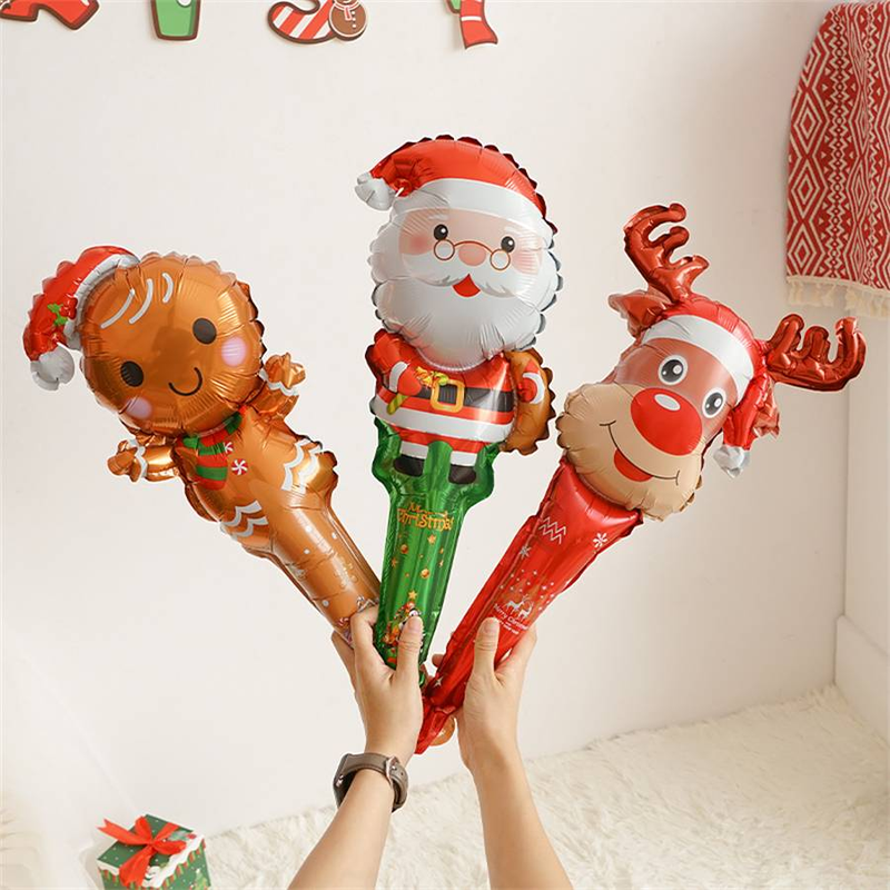 2set(5pcs/set) Christmas Foil Balloons Santa Claus Candy Gingerbread Man Christmas Balloons for Merry Christmas Decorations_voghion.com