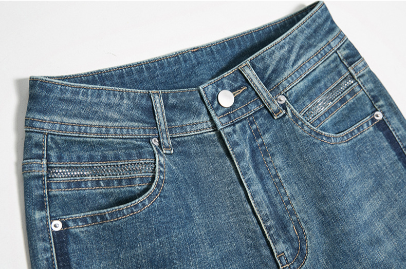 Vêtements pour femmes Jeans évasés rétro taille haute printemps et automne Slim élastique longues jambes pantalons évasés pantalons_voghion.com