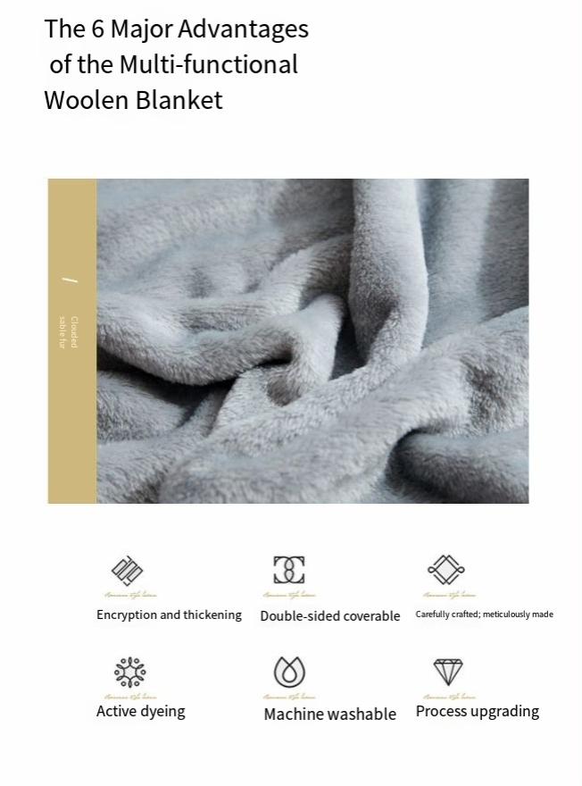 Verdickte Flanelldecke Korallenvliesdecke Geschenkdecke Sofadecke_voghion.com