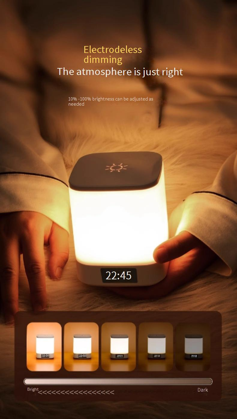 Wiederaufladbares Nachtlicht fürs Schlafzimmer – sanftes Leuchten, augenschonend, perfekt zum Füttern von Babys und Kindern (Touch-Steuerung, 3 Farben, Timerfunktion, USB-Aufladung)_voghion.com