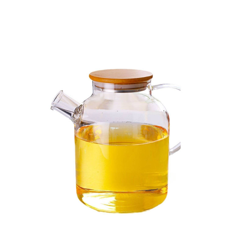 Thickened Japanese-Style Glass Teapot With Bamboo-Steel Lid – 300ml/1000ml/1800ml, Heat-Resistant For Hot/Cold Drinks_voghion.com