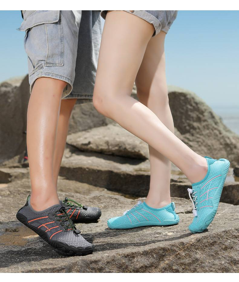 Sneakers basse unisex traspiranti – Scarpe da coppia con suola in gomma antiscivolo per trail running, danza e sport acquatici (nero/blu/grigio/rosa/chiaro di luna)_voghion.com