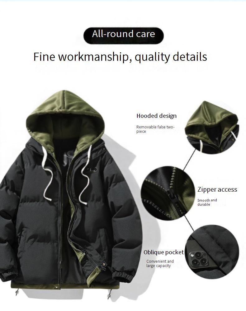 Winterjacke mit Kapuze für Paare – Unisex Oversize-Mantel mit Fleecefutter und Reißverschluss vorne (S-XXXL) | Gemütliche Streetwear für kalte Tage_voghion.com