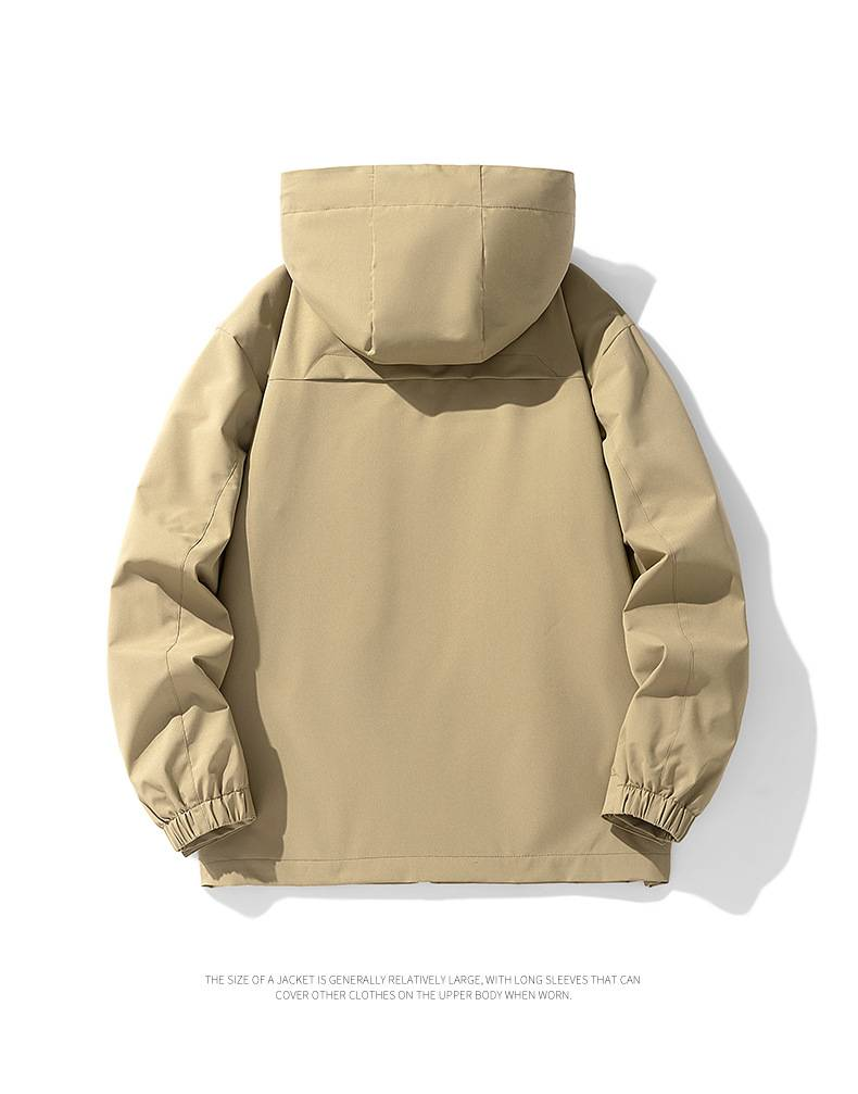 Leichte, wasserdichte Windjacke mit Kapuze für Herren – atmungsaktiver Outdoor-Sportmantel zum Wandern, Laufen und für den Alltag_voghion.com