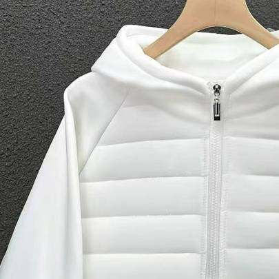 Piumino con cappuccio e stampa di cavalli da uomo, giacca casual leggera e ampia_voghion.com
