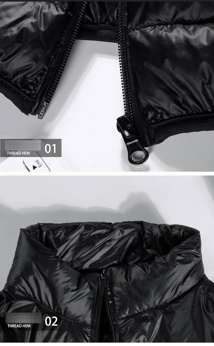 Men's Lightweight Stand Collar Down Jacket - 550fp White Duck Feather, Slim Fit Short Coat For Sports & Casual, Black/Navy/Red/Blue/Gray, M-6xl_voghion.com