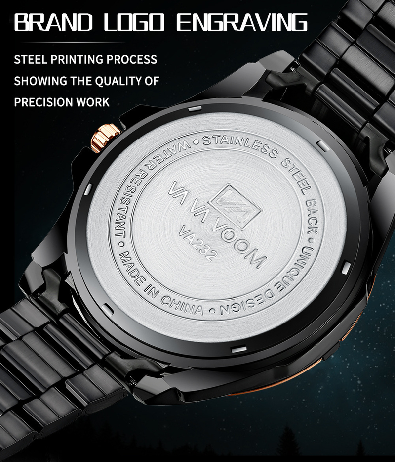 VA VA VOOM Men's Sports Watch Strap Business Calendar Student Waterproof Watch Casual Quartz Watch_voghion.com