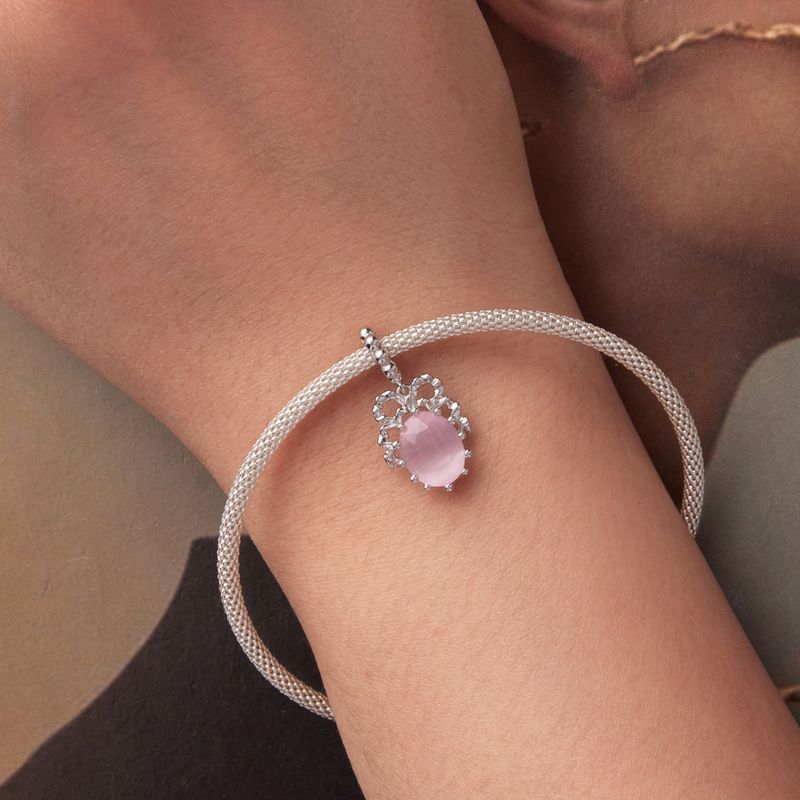 Bow Pendant Charm,Sterling Silver Charm Beads_voghion.com