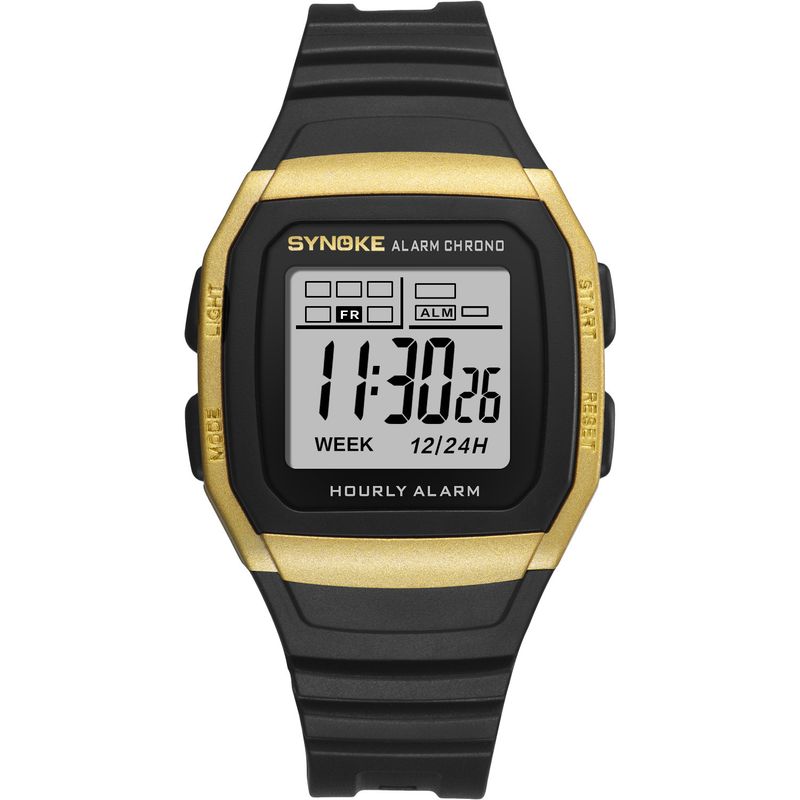 Multifunktionale Sport-Elektronik-Uhr, neu, stoßfest, wasserdicht, klassisch, klein, schwarz, für Studenten_voghion.com