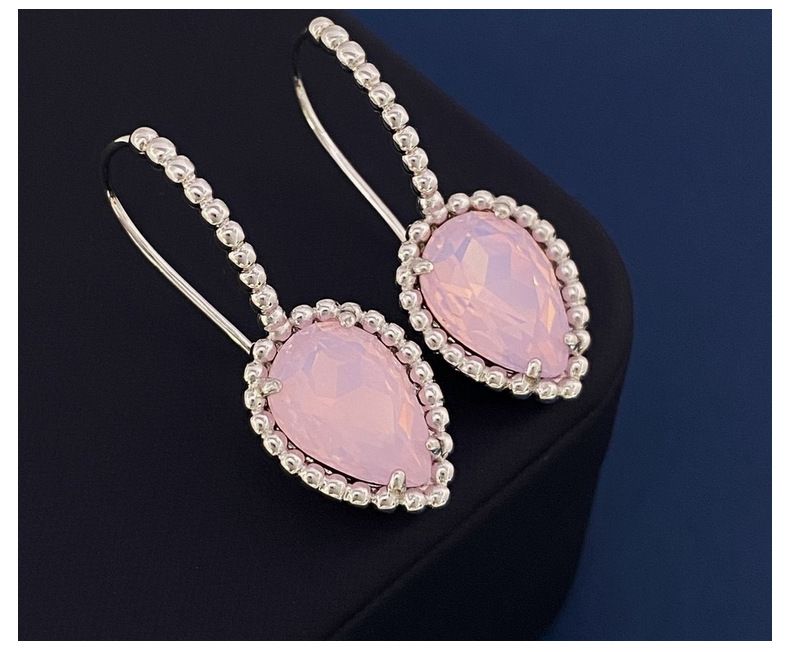 Set di gioielli da donna con perle e pietre preziose artificiali intarsiate, a forma di goccia, nuovi arrivi, multicolore, sfaccettati, orecchini squisiti._voghion.com