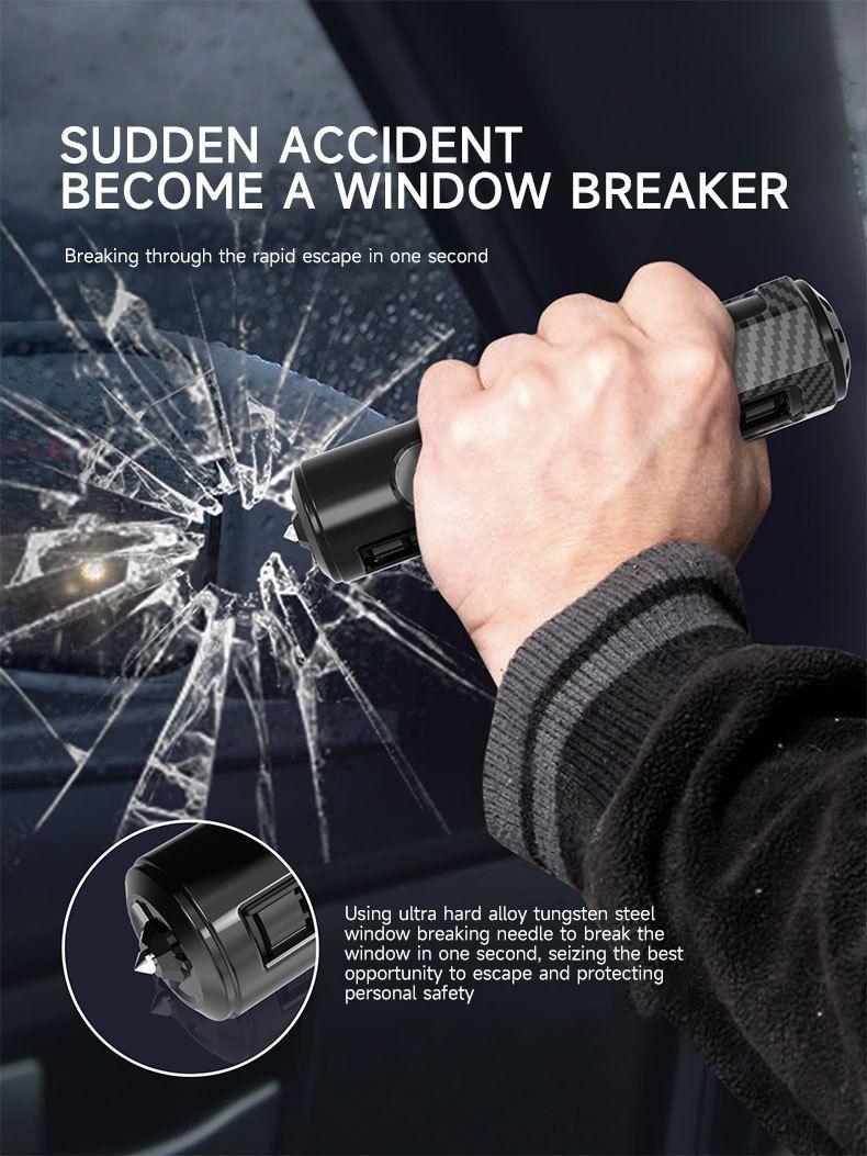 Phone Number Metal Hammer Car Multi-Function Safety Window Breaker Temporary License Plate Remover_voghion.com