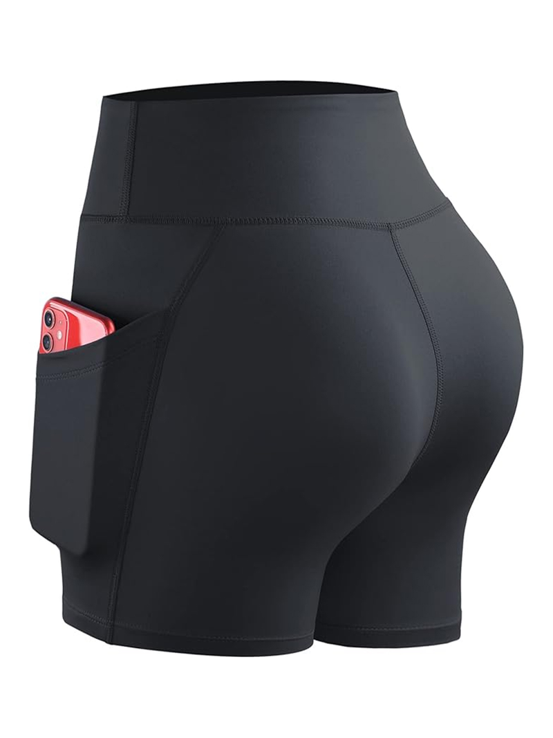 3-piece Set Of Women's High Waisted Yoga Shorts With - Ultra Soft, Elastic Polyester Blend, Perfect Fiess, Comfortable_voghion.com