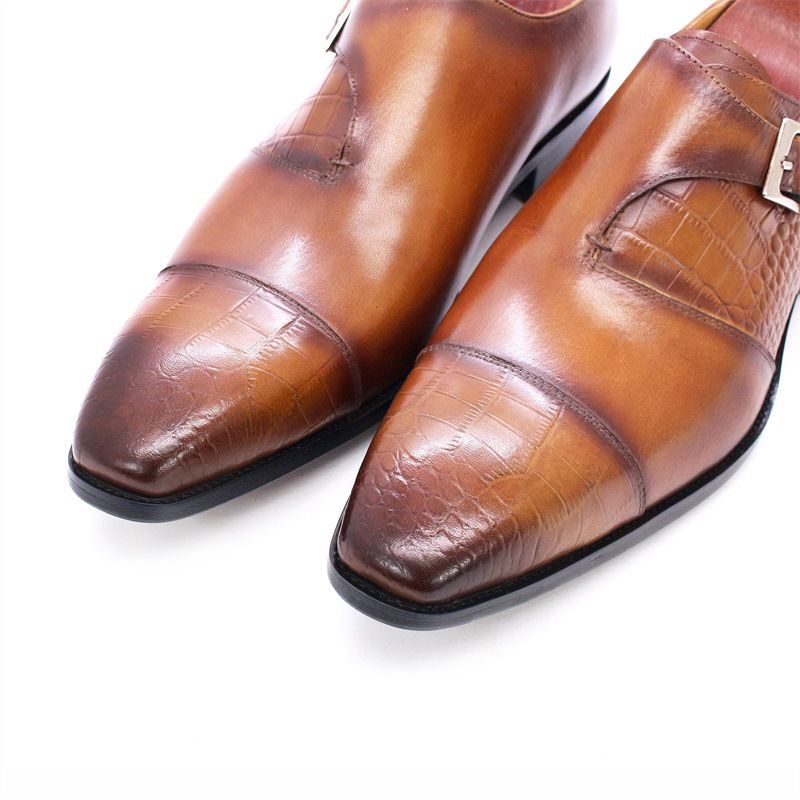 Scarpe da uomo eleganti, di qualità imbattibile, in pelle, stile business, stile britannico, da un piede, alla moda, per coppie, da sposa._voghion.com