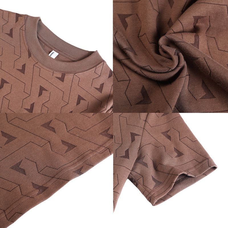 Live Supply 2024 Summer Men's Short-sleeved T-shirts, Trendy Men's Half-height Round Neck Casual Half-sleeve Printed T-shirts_voghion.com