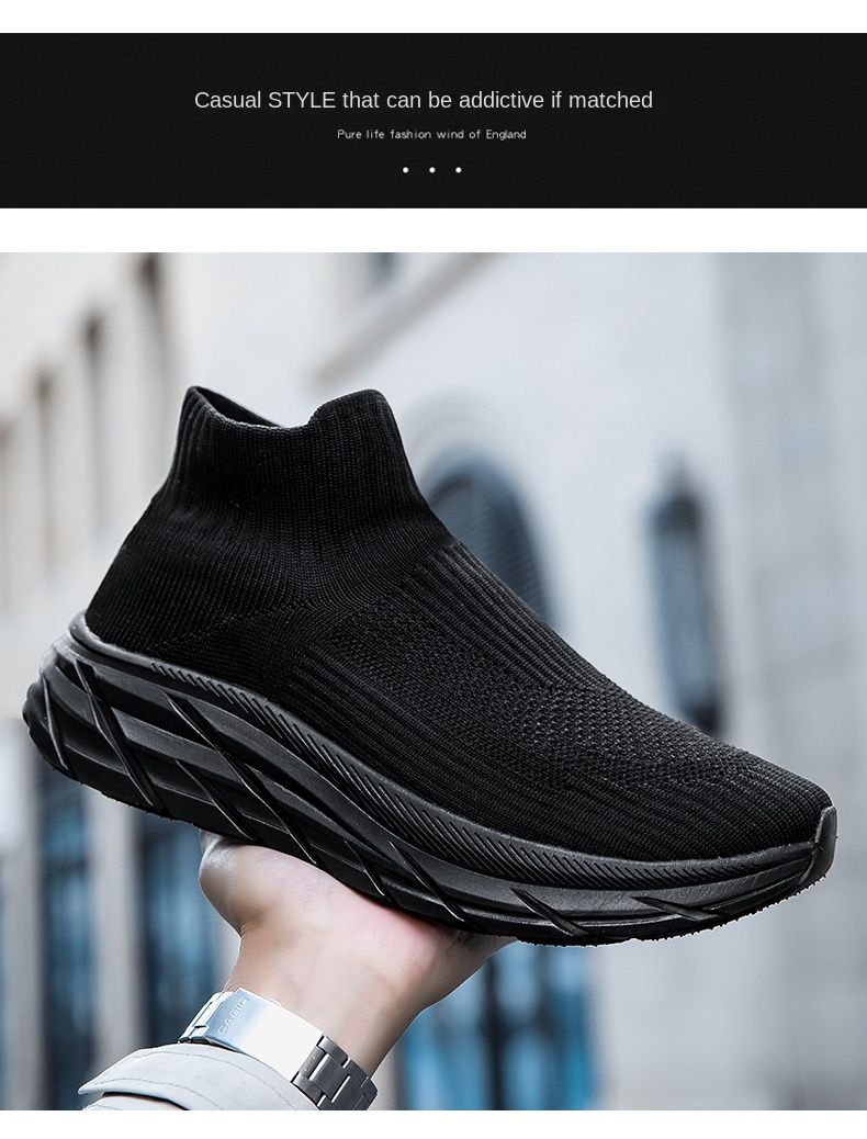 Calzini intrecciati stile coppia primaverile, scarpe, scarpe sportive, scarpe casual, taglie forti_voghion.com