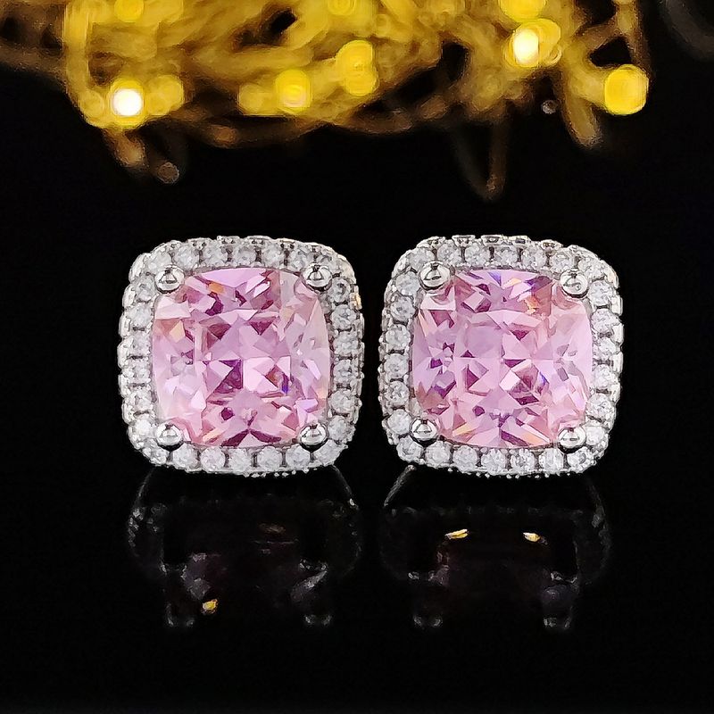 Pink zircon women's earrings z7_voghion.com