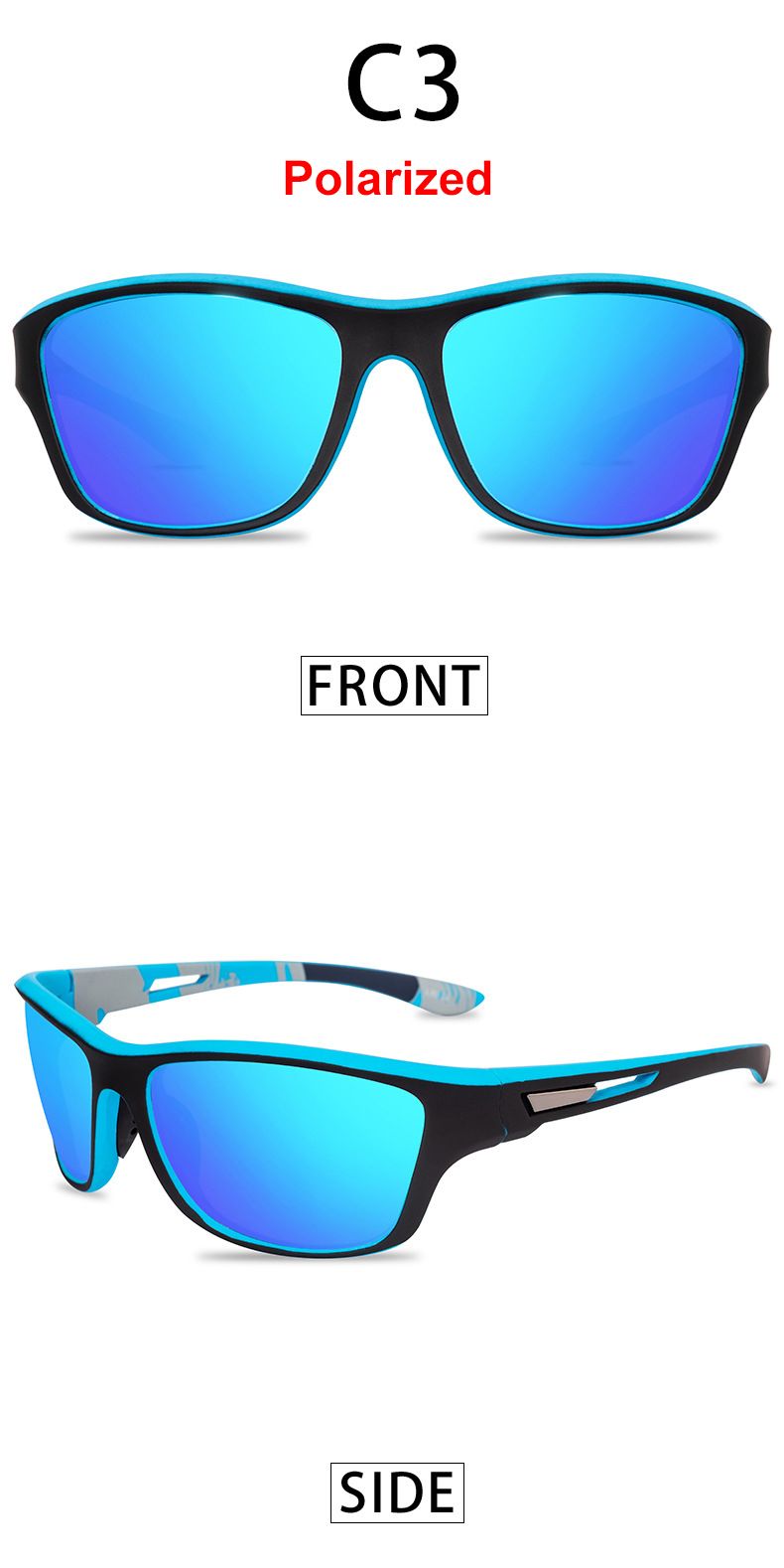 Gafas de sol deportivas polarizadas para conducir, andar en bicicleta, pescar y con protección UV._voghion.com
