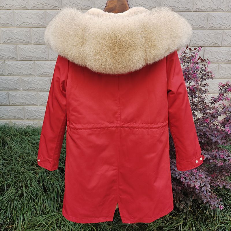 Abbigliamento da donna Nuovo inverno Parka da donna di media lunghezza Fodera in pelliccia rimovibile Collo in pelliccia Cappotto in pelliccia_voghion.com
