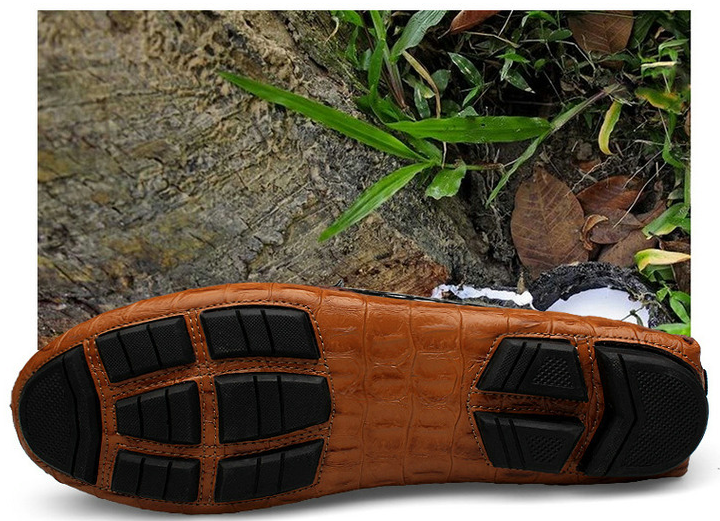 Vår- och höstbönskor, brittiska tofflor för män, Lataskor i äkta läder, läderskor för avslappnad mode, stora herrskor för företag_voghion.com