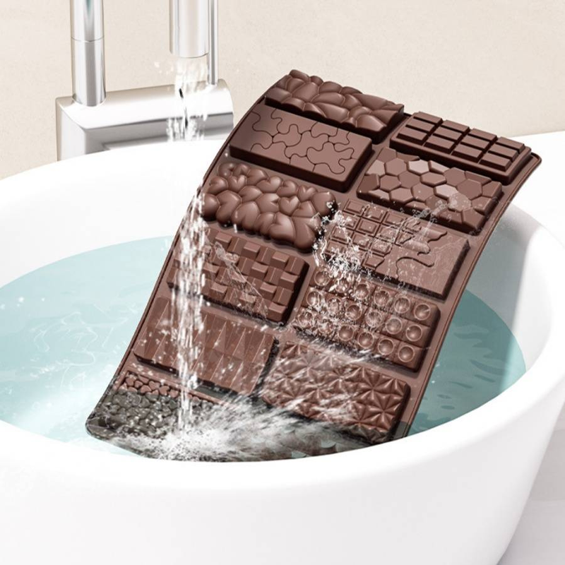 1 moule à chocolat en silicone rectangulaire de qualité alimentaire en silicone pour la cuisine et la pâtisserie_voghion.com