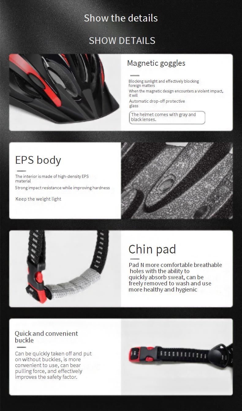 Sommer Einteiliger Mountainbike-Helm mit Krempe Erwachsener Sport-Fahrradhelm Atmungsaktiver Fahrradhelm_voghion.com