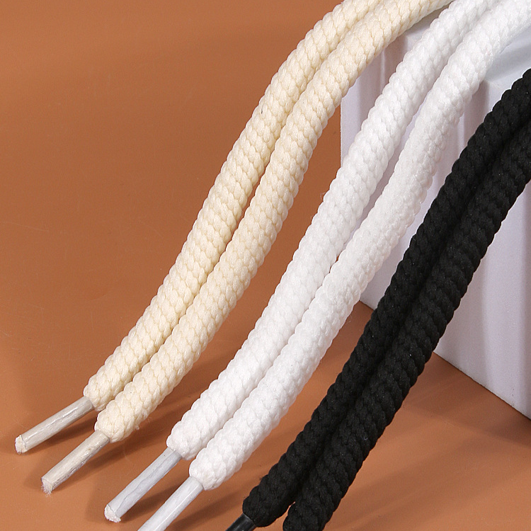 Round Braided Exaggerated Shape Bread Shoes 10mm Thick Shoelaces Butter Bread Shoelaces 1cm Width Bread Shoes_voghion.com