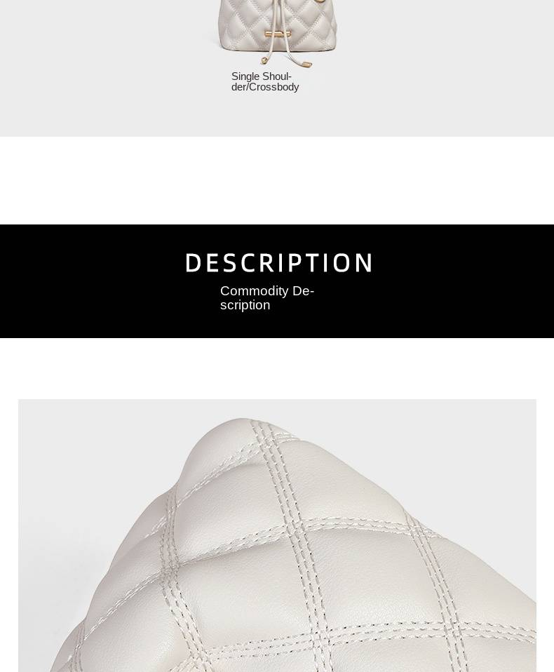 VINEY Bucket Bag Damen 2025 Neue Sommer Echtleder Damentasche Rhombus Chain Bag Kleine Tragetasche Messenger Bag_voghion.com