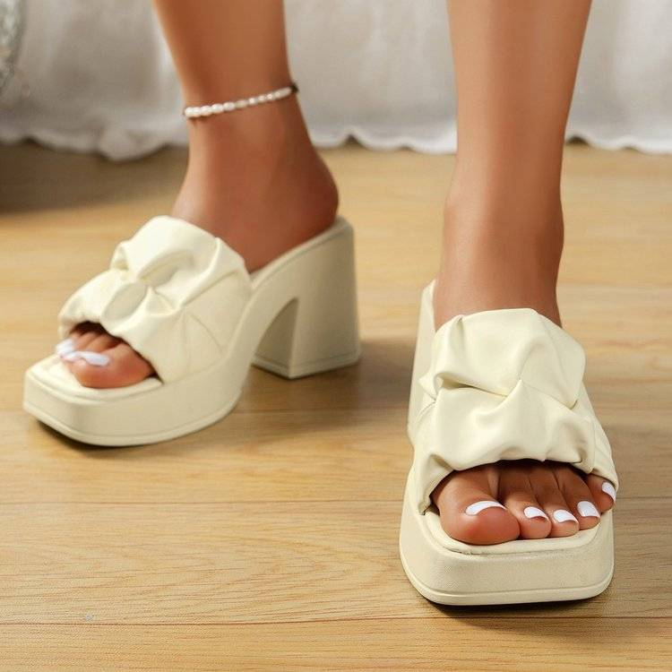 Women’s Shoes Fashion High-Heel Sandals - Waterproof Platform Open-Toe Flip Flops With Thick Sole_voghion.com