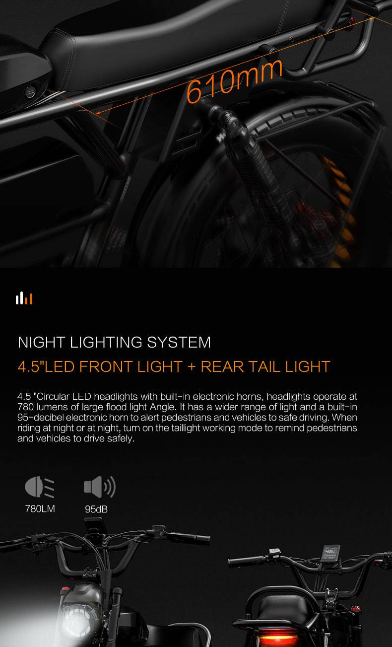 LANKELEISI X-Black Knight 20" Fat Tire All-Terrain Elektrovelo 2000W Duebelmotor 48V 45Ah Batterie_voghion.com