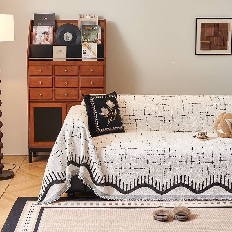 Luxury Sofa Cover - Thick Fluffy Chenille Couch Protector (Full Coverage Non-Slip Pet-Friendly Elegant Home Decor For Sectional/Loveseat)_voghion.com